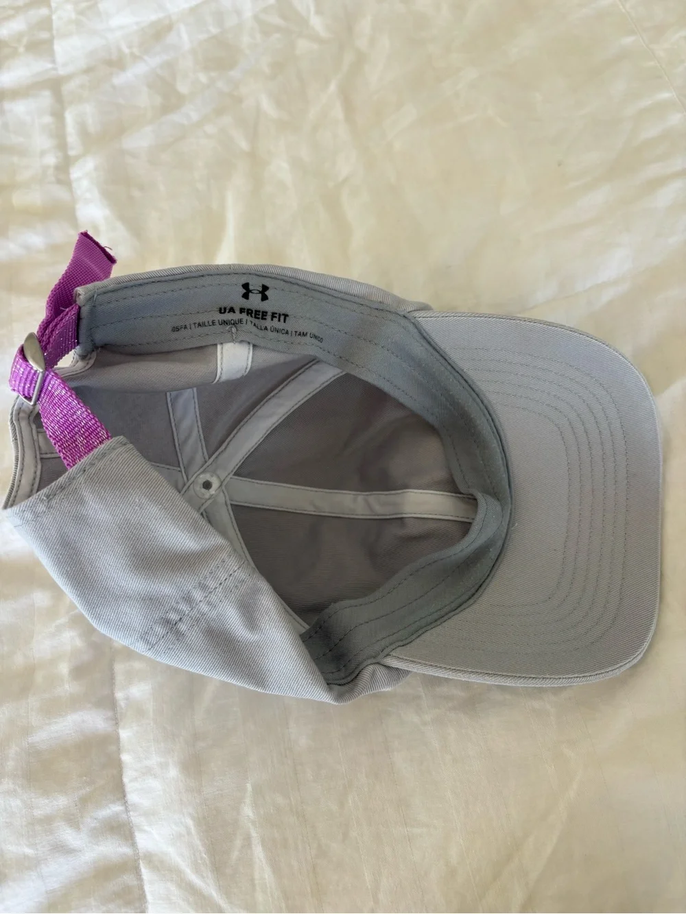 Under Armour Free Fit Youth Girls Adjustable cotton Cap Hat Gray/Purple
